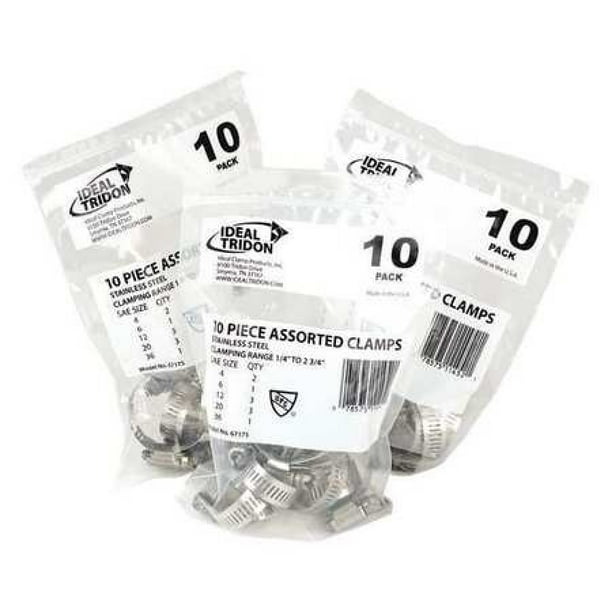 Tridon Rubber Lined Hose Clamp 6mm Stainless Steel 10 pk